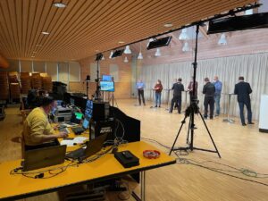 Ein temporäres Fernsehstudio für die Gemeinde Obfelden