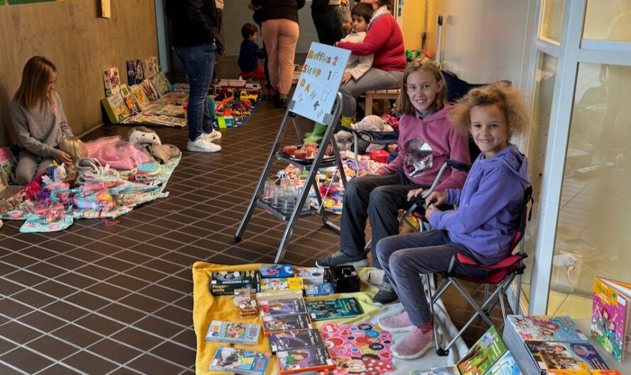 Spielsachen, Bücher, Kleider und Zuckerwatte
